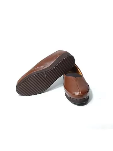 Mocassin Femme confort C01 tabac Cuir miniature
